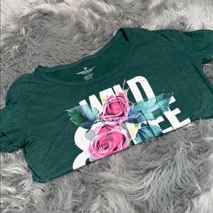 Forest green ,wild & free American Eagle shirt
